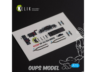 Kelik K72169 Autocollant intérieur UH-34J SEA HORSE kit Italeri 1/72