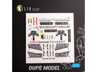 Kelik K72073 Autocollant intérieur Kawasaki T-4 kit Hasegawa 1/72