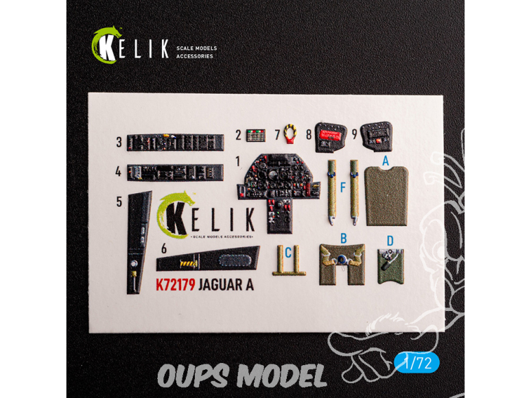 Kelik K72179 Autocollant intérieur Jaguar A kit HobbyBoss 1/72