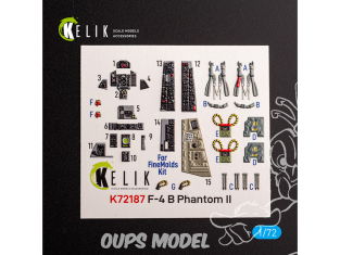 Kelik K72087 Autocollant intérieur F-4B Phantom kit FineMolds 1/72