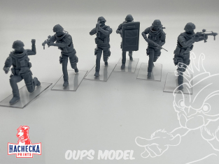 Hachecka Prints figurine HKP-09-31-35 Set opérateurs du RAID 01 x6 1/35
