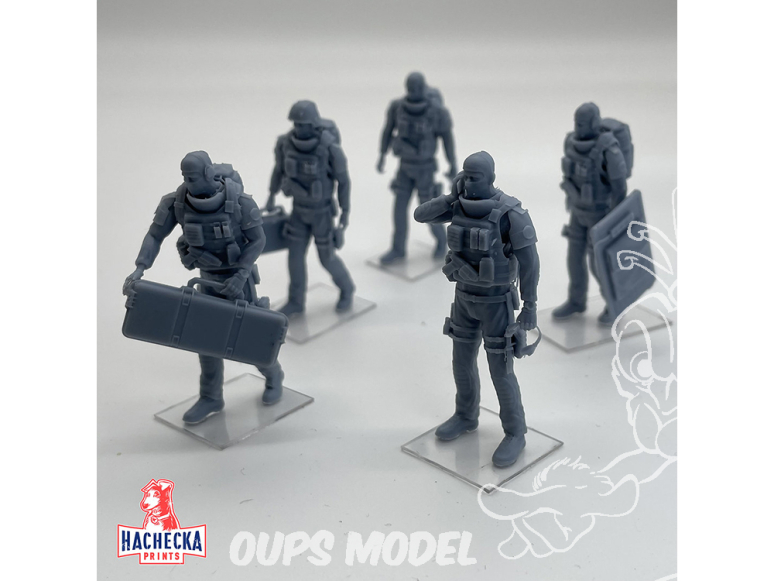 Hachecka Prints figurine HKP-09-32-35 Set opérateurs du RAID 02 x6 1/35