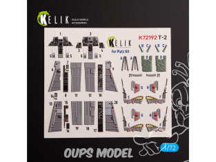 Kelik K72192 Autocollant intérieur T-2 Advanced Trainer kit Platz 1/72