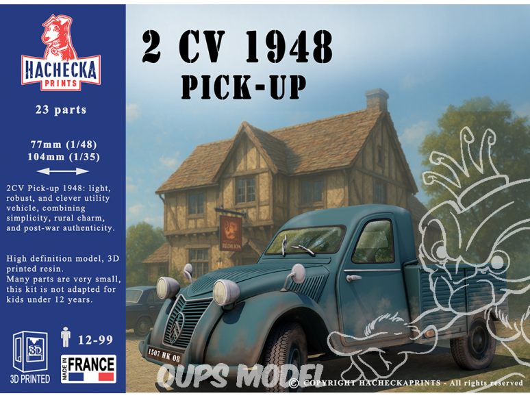 Hachecka Prints maquette voiture HKP-02-05-35 Citroën 2CV Pick-Up 1948 1/35