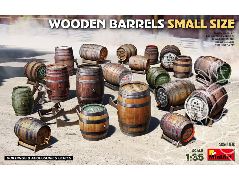 Mini Art maquette militaire 35658 BARILS FACON BOIS DE PETITE TAILLE 1/35