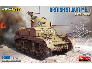 Mini Art maquette militaire 35441 BRITANNIQUE STUART Mk. I PRODUCTION TARDIVE avec KIT INTÉRIEUR 1/35