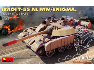 Mini Art maquette militaire 37080 T-55 irakien Al Faw/Enigma Socle de fabrication polonaise 1/35