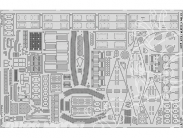 Eduard photodecoupe 53106 U-Boat IXC Premiere partie 1/72