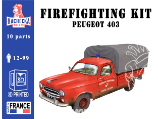 Hachecka Prints Kit d'amélioration HKP-02-03-35 Kit pompier pour Peugeot 403 1/35