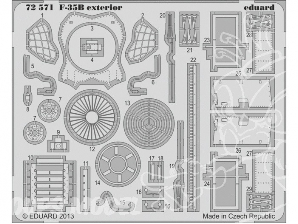 Eduard photodecoupe avion 72571 Exterieur F-35B 1/72