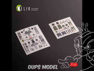 Kelik K48131 Autocollants 3D intérieurs du Tornado IDS pour kit Italeri 1/48