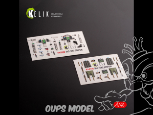 Kelik K48130 Autocollants 3D intérieurs du Jas-39 D pour kit Italeri 1/48