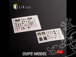 Kelik K48119 Autocollants 3D intérieurs du Jas-39 B/D pour kit Zimi Model et KittyHawk 1/48