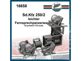 FC MODEL TREND accessoire résine 16658 Sd.Kfz 250/2 leichter Fernsprechpanzerwagen pose de cables 1/16