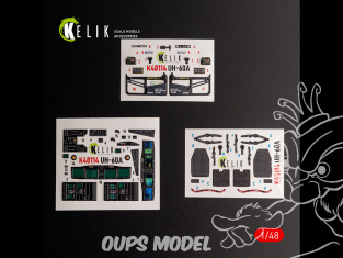 Kelik K48114 Autocollants 3D intérieurs UH-60A Black Hawk Type 2 Renseignements de défense ukrainiens pour kit ICM 1/48