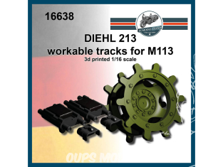 FC MODEL TREND accessoire résine 16638 Chenilles maillon par maillon DIEHL 213 pour M113 1/16
