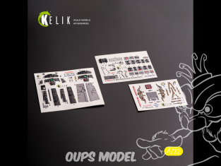 Kelik Decals 3D K32032 Autocollant 3D intérieur F-104 A/C pour kit Italeri 1/32