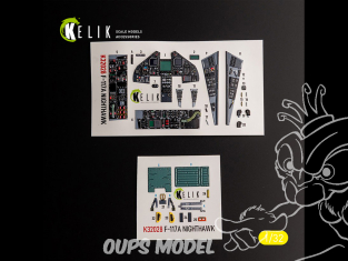 Kelik Decals 3D K32028 Autocollant 3D intérieur F-117A - Type 2 pour kit Trumpeter 1/32
