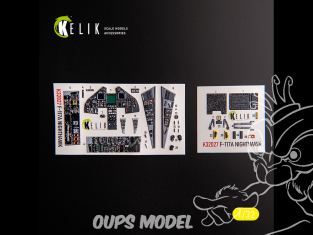 Kelik Decals 3D K32027 Autocollant 3D intérieur F-117A - Type 1 pour kit Trumpeter 1/32