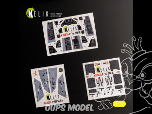 Kelik Decals 3D K32026 Autocollant 3D intérieur F-16I Sufa pour kit Academy 1/32
