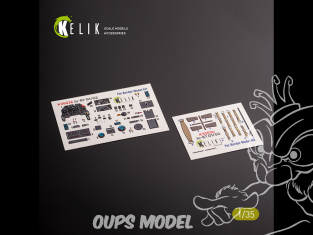 Kelik Decals 3D K35036 Autocollants 3D intérieurs Ju-87 G1/G2 pour le kit Border Models 1/35