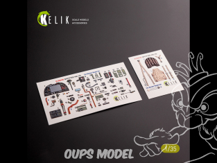 Kelik Decals 3D K35035 Autocollants 3D intérieurs Spitfire Mk.VB pour le kit Border Models 1/35