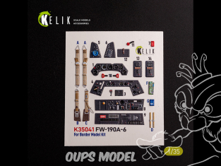 Kelik Decals 3D K35041 Autocollants 3D intérieurs FW-190A-6 pour le kit Border Models 1/35