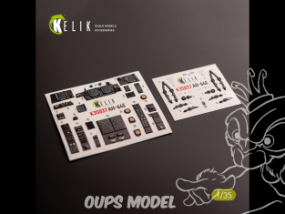 Kelik Decals 3D K35037 Autocollants 3D intérieurs AH-64E Apache pour le kit Takom 1/35