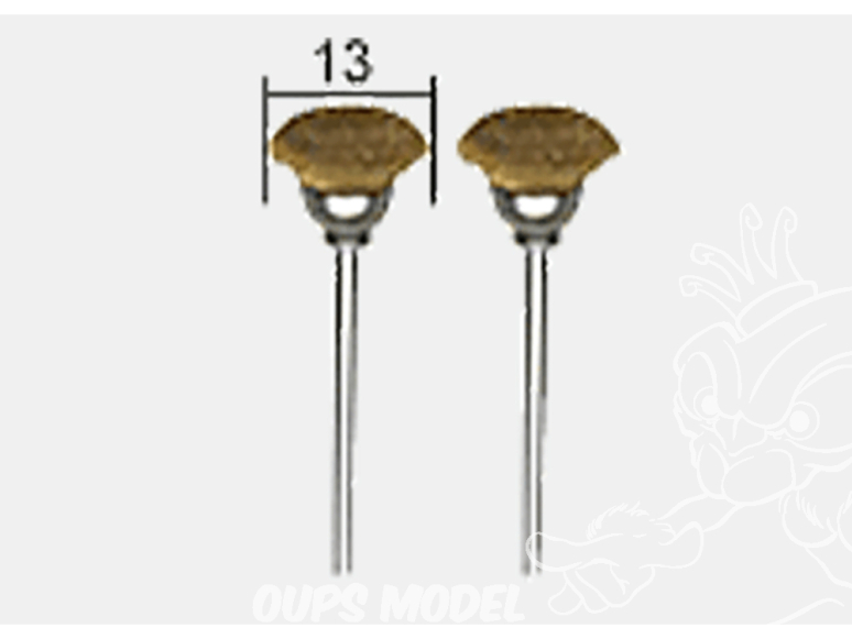 Proxxon outillage 28963 Brosses pinceau rond acier 13mm 2 pieces