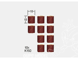 Proxxon outillage 28981 10 Capuchons abrasifs en corindon Bandes pour tambour grain 150