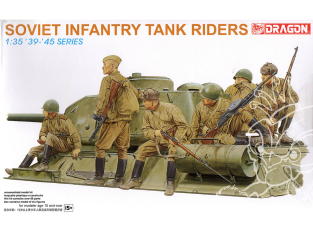 dragon maquette militaire 6197 Infanterie Soviétique sur char WWII 1/35