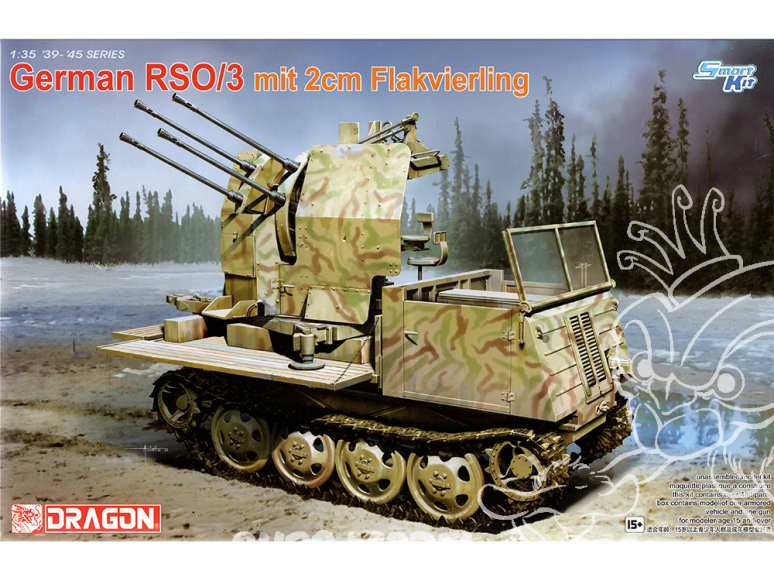 DRAGON maquette militaire 6934 German RSO/3 avec 2cm Flakvierling 1/35