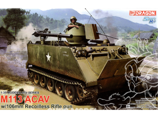 Dragon maquette militaire 3575 M113 ACAV avec canon sans recul de 106 mm 1/35