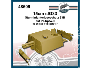 FC MODEL TREND accessoire résine 48609 15cm sIG33 Sturminfanteriegeschutz 33B auf Pz.Kpfw.III 1/48