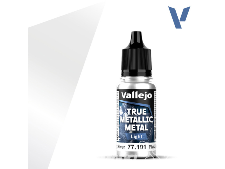 Vallejo Peinture True Metallic Metal 77101 argent massif Light 18ml