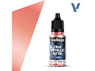 Vallejo Peinture True Metallic Metal 77106 Rouge rubis Light 18ml