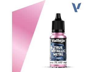Vallejo Peinture True Metallic Metal 77107 Magenta Cramoisi Light 18ml