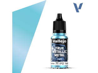 Vallejo Peinture True Metallic Metal 77112 Hydra Turquoise Light 18ml