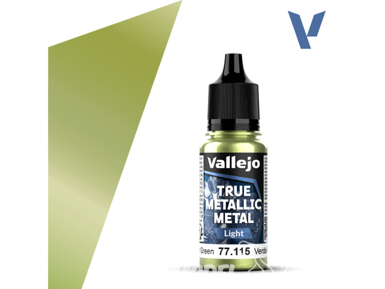 Vallejo Peinture True Metallic Metal 77115 Vert ambre Light 18ml