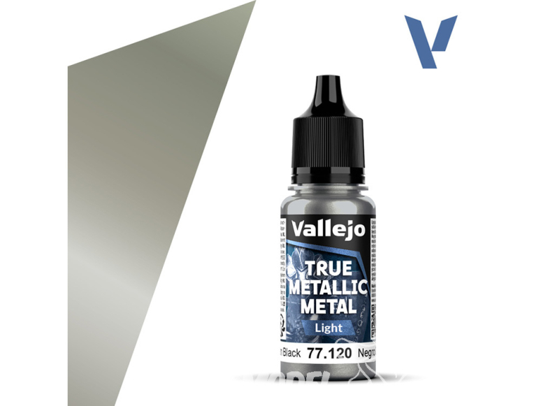 Vallejo Peinture True Metallic Metal 77120 Noir Obsidien Light 18ml