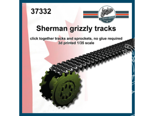 FC MODEL TREND accessoire militaire résine 37332 Chenilles Grizzly Sherman 1/35