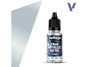 Vallejo Peinture True Metallic Metal 77121 Argent massif Base 18ml