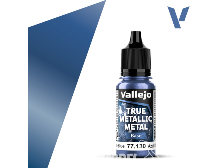 Vallejo Peinture True Metallic Metal 77130 Bleu outremer Base 18ml