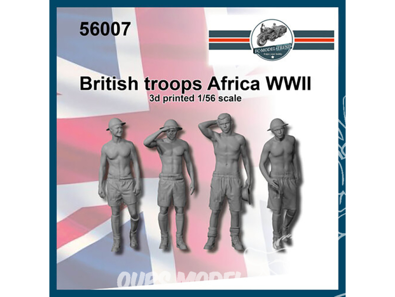 FC MODEL TREND figurine résine 56007 Troupes Britanniques Afrique WWII 1/56
