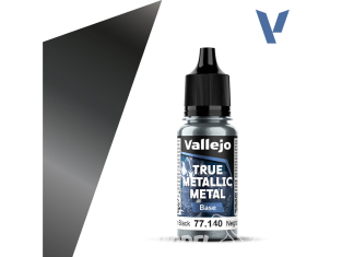 Vallejo Peinture True Metallic Metal 77140 Noir obsidien Base 18ml