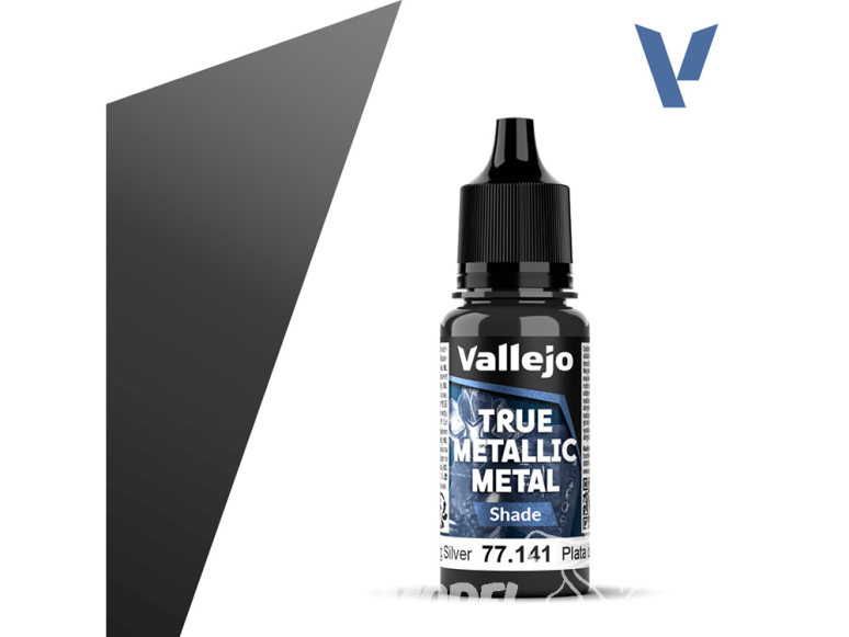 Vallejo Peinture True Metallic Metal 77141 Argent massif Shade 18ml