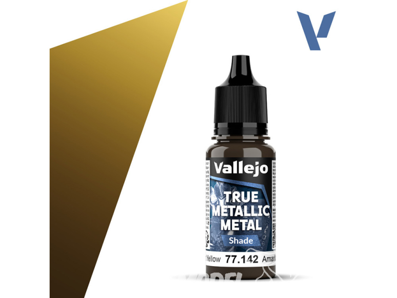 Vallejo Peinture True Metallic Metal 77142 Jaune éclatant 18ml