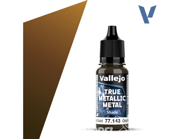 Vallejo Peinture True Metallic Metal 77143 Or impérial 18ml