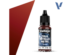 Vallejo Peinture True Metallic Metal 77145 Rouge forgé Shade 18ml