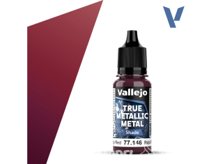 Vallejo Peinture True Metallic Metal 77146 Rouge rubis Shade 18ml